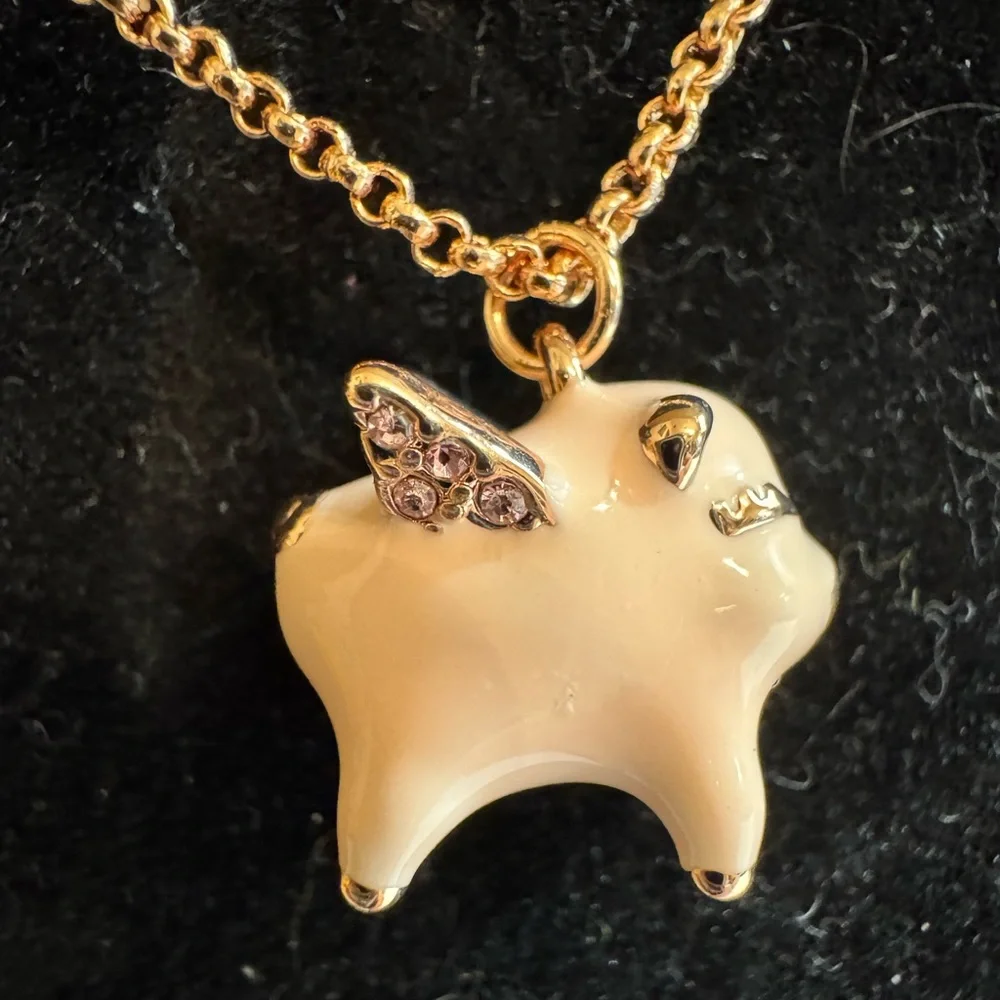 Kate Spade Imagination Flying Pig Necklace and Earrings Set - Picture 3 of 6